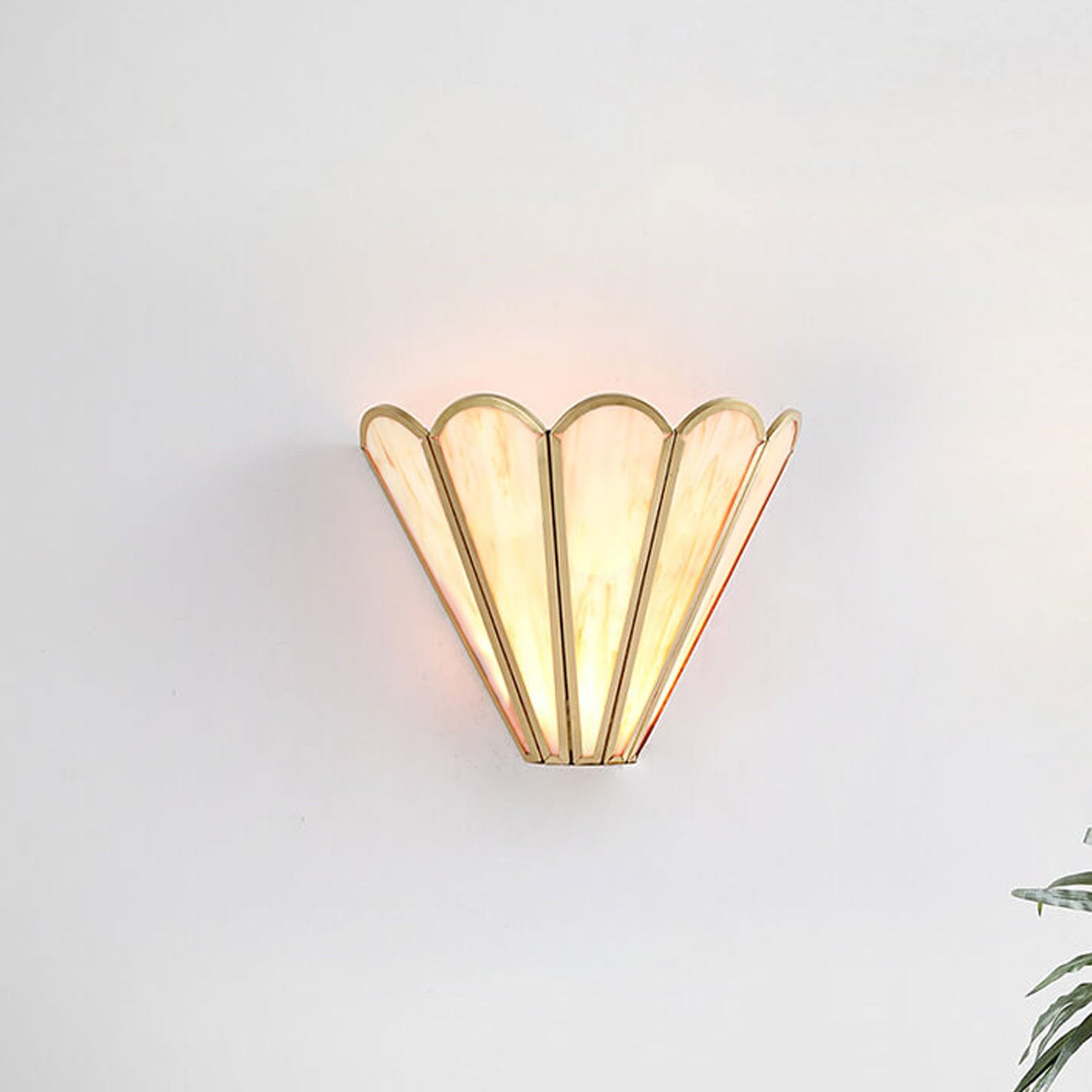 Nordic Minimalist Brass Glass Wall Sconce