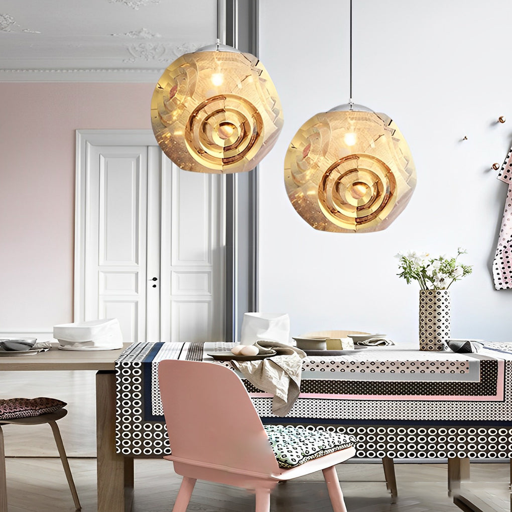Irregular Circular Stainless Steel Post-Modern Chandelier