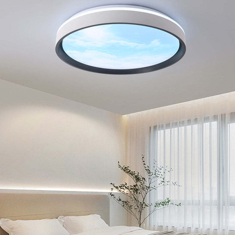 Iron Acrylic Rectangular Sunny Sky LED Flush Light