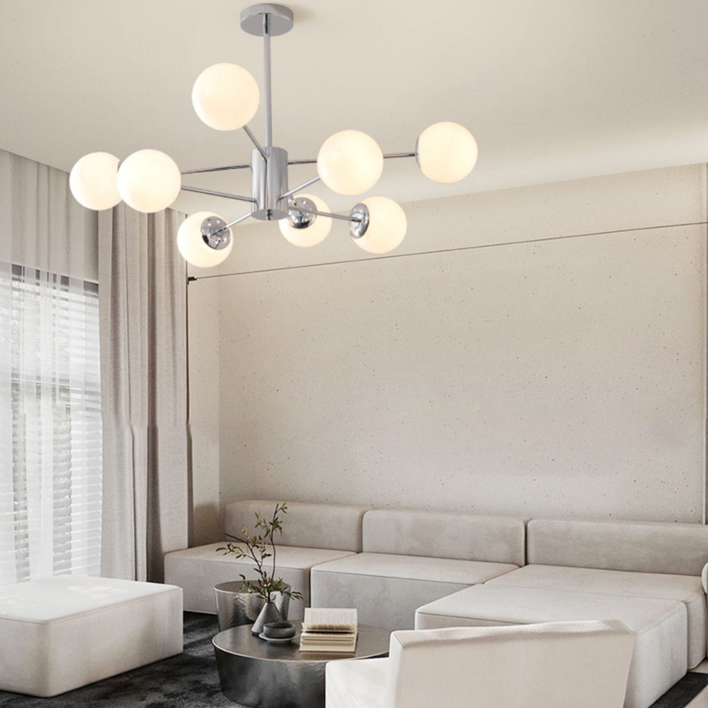 Molecular Dimmable Plated Glass Modern Chandelier