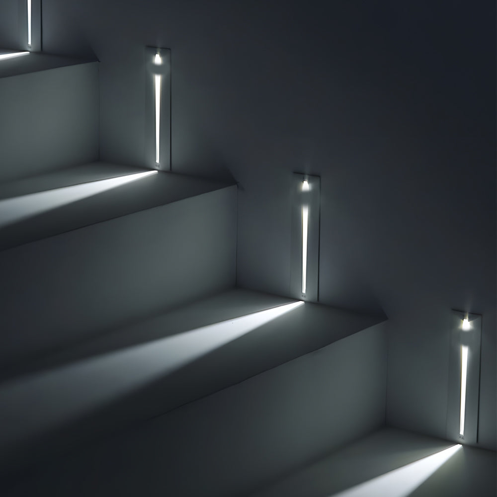 Vertical Motion Sensor LED Stair Light Wall Recessed Contemporary Lighting For Indoor and Outdoor Steps-Lighom