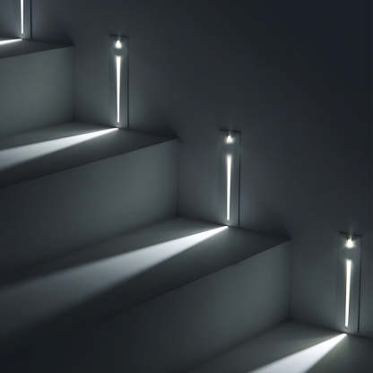 Vertical Motion Sensor LED Stair Light Wall Recessed Contemporary Lighting For Indoor and Outdoor Steps-Lighom