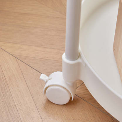 Minimalist Rotating 2-Tier Plastic Coffee Table