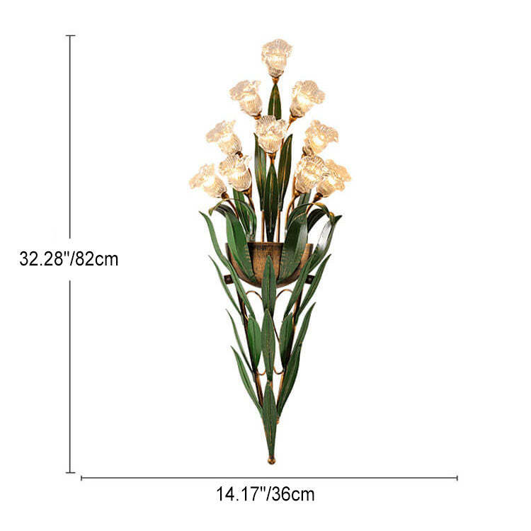 Minimalist Glass Flower Wall Sconce