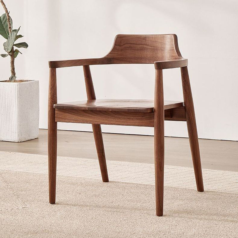 Nordic Ash Wood Curved Dining Chair