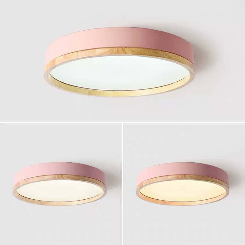 Macaron Round Acrylic LED Flush Mount Light