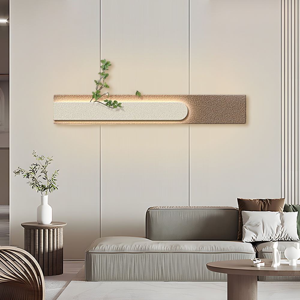 Rectangular Three-Dimensional Sandstone USB Remote LED Wall Lamp Painting-Lighom