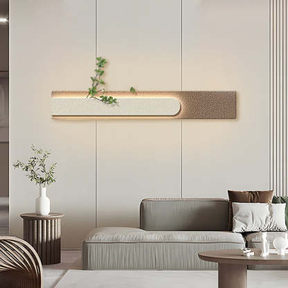 Rectangular Three-Dimensional Sandstone USB Remote LED Wall Lamp Painting-Lighom