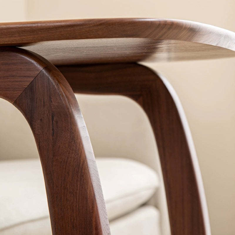 Nordic C-Shape Walnut Ash Wood End Table