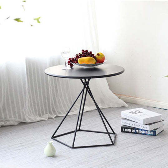Luxury Metal Pentagram Base End Table