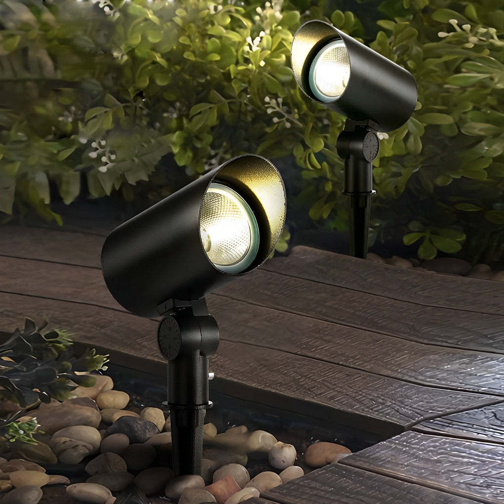 Waterproof Black Modern LED Spotlights Outdoor Spot Lights Lawn Lamp-Lighom