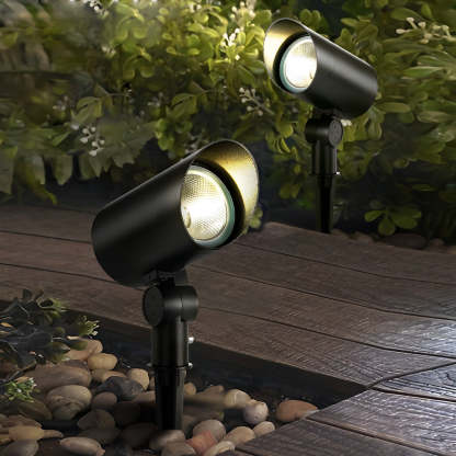 Waterproof Black Modern LED Spotlights Outdoor Spot Lights Lawn Lamp-Lighom