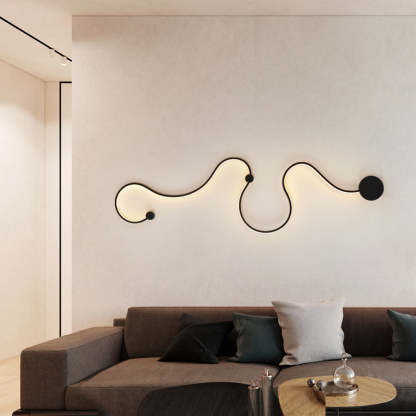 Creative Long Curved Linear LED Modern Wall Sconce Lighting Wall Light Wall Lamp-Lighom