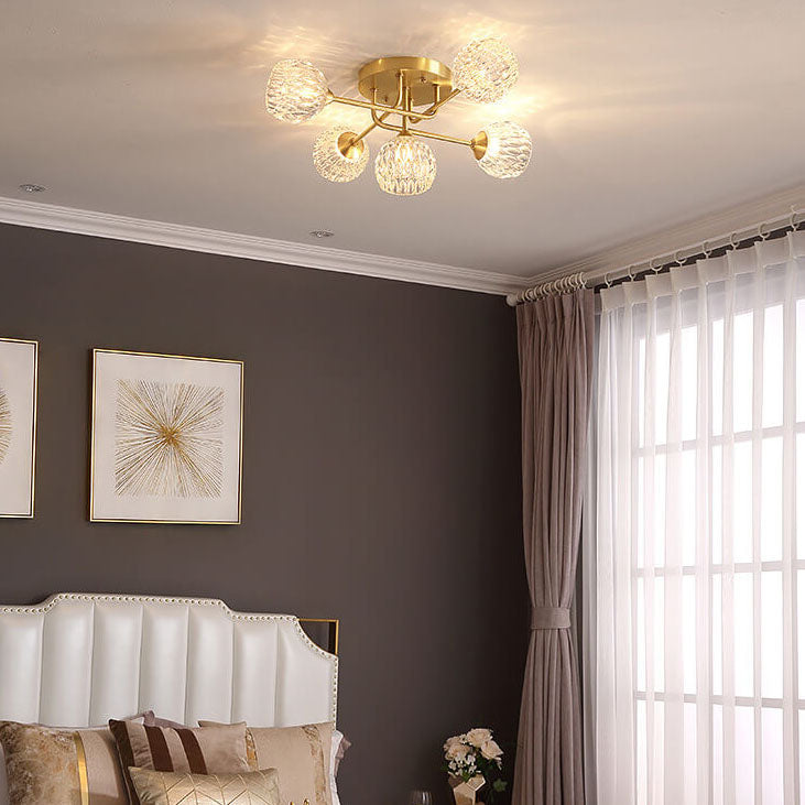 Mid-Century Copper 5-Light Ceiling Light — 110V-120V For US/CA