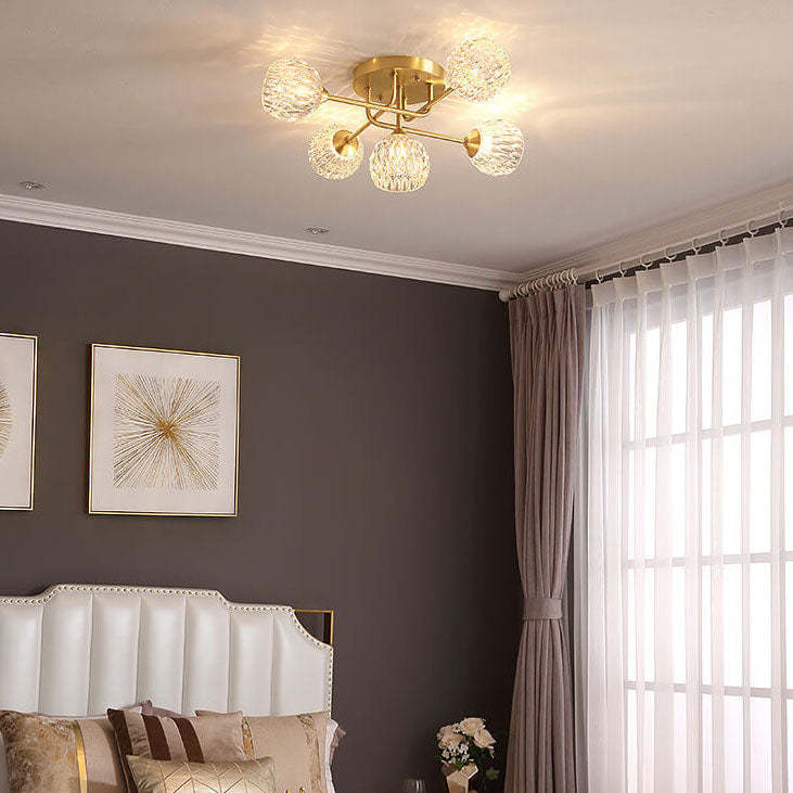 Mid-Century Copper 5-Light Ceiling Light — 110V-120V For US/CA