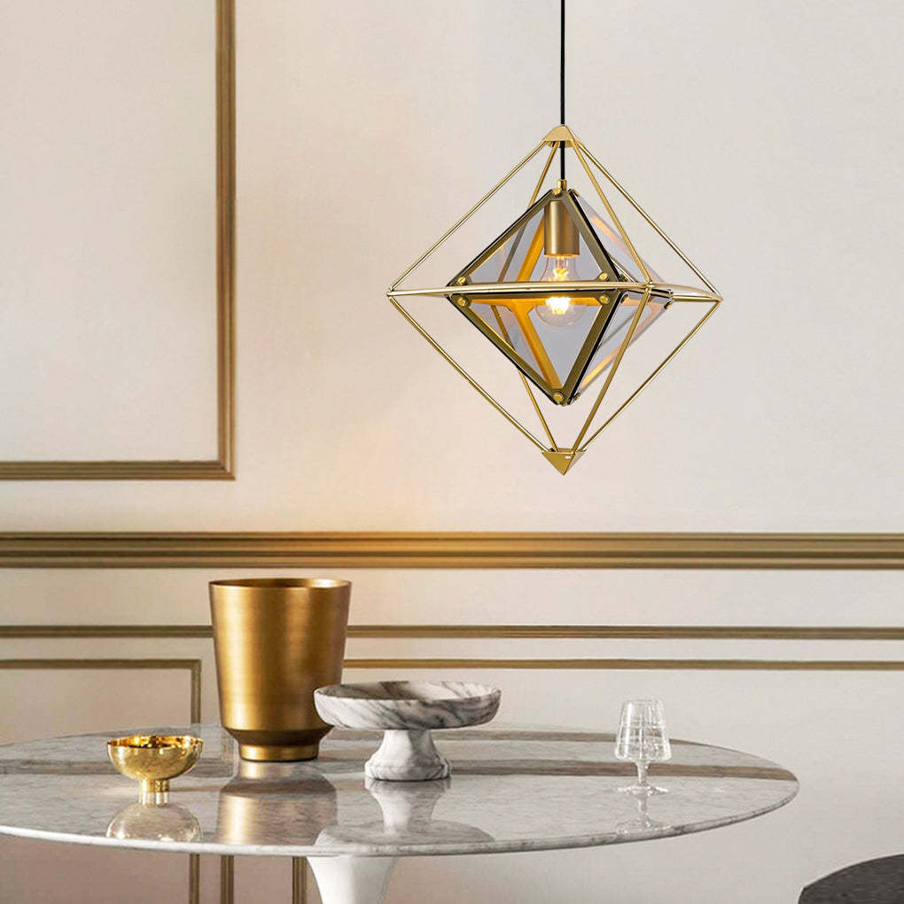 Geometric Glass Minimalist Island Pendant
