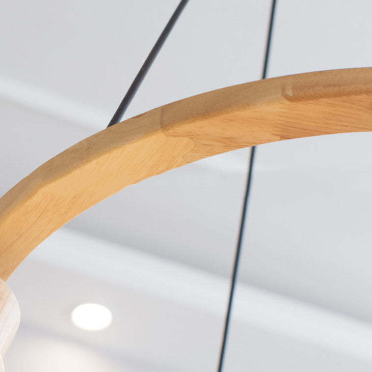 Nordic Minimalist Solid Wood Bird Chandelier