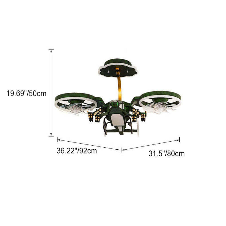 Modern Helicopter Mount Ceiling Fan Light