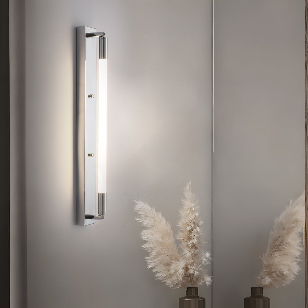 19.68'' Acrylic Tube 1-Light LED Wall Lights Indoor - Black/Gold/Chrome Base-Lighom