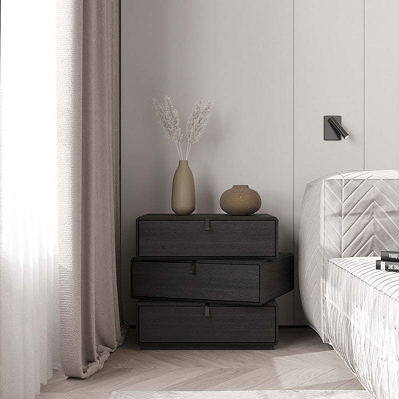 Nordic Wood Rotatable 3-Drawer Nightstand