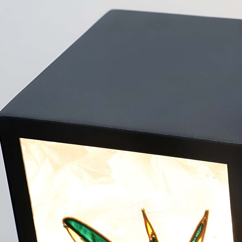Square Landscape Pattern LED Vintage Solar Path Light