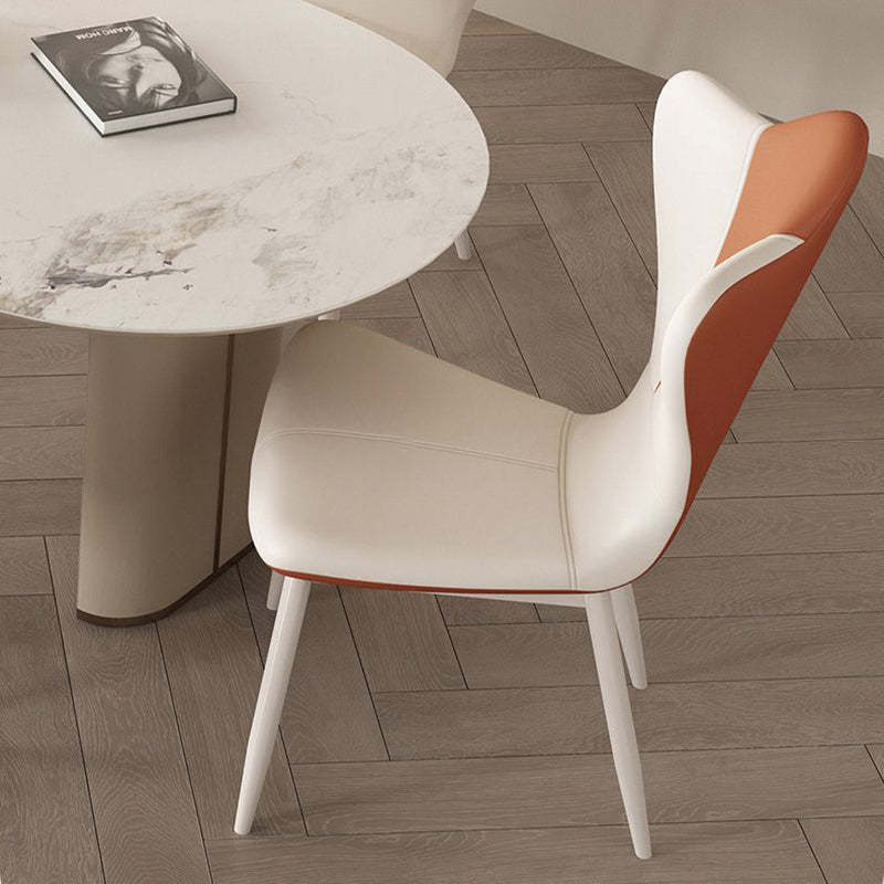 Nordic PU Leather Steel Dining Chair