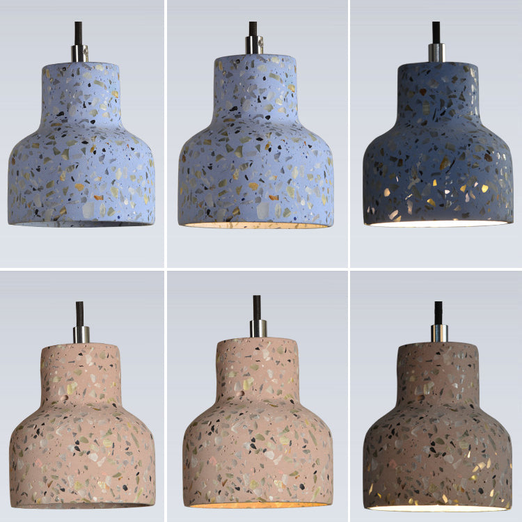 Scandinavian Round Terrazzo Jade Pendant Light