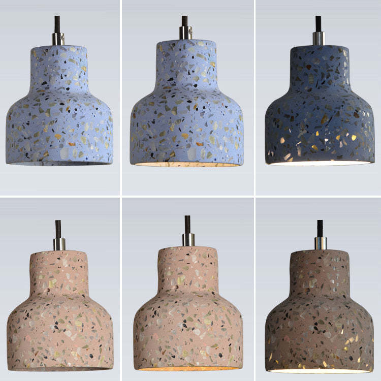 Scandinavian Round Terrazzo Jade Pendant Light