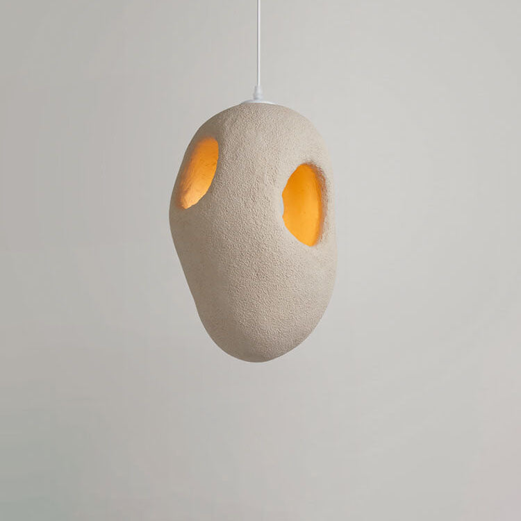 Japanese Wabi-sabi Resin Circle Pendant Light