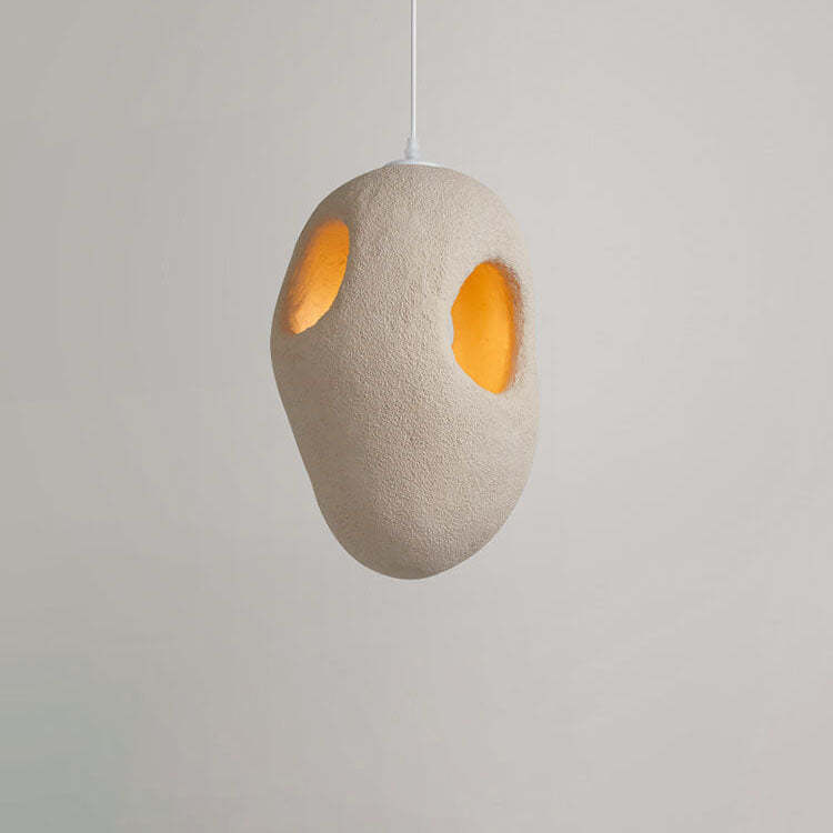 Japanese Wabi-sabi Resin Circle Pendant Light