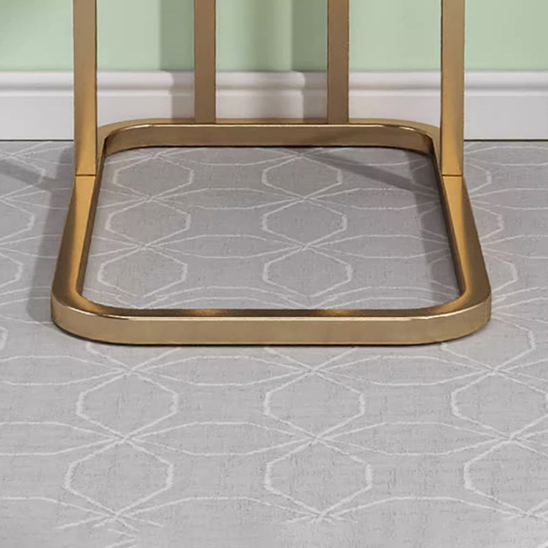 Luxury Rectangular Faux Metal 2-Tier Side Table