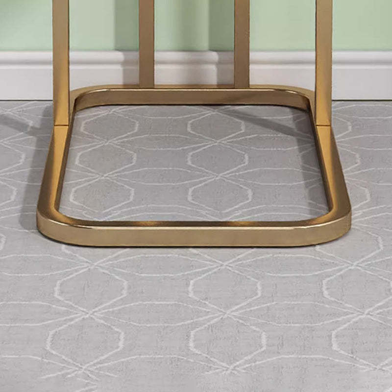 Luxury Rectangular Faux Metal 2-Tier Side Table