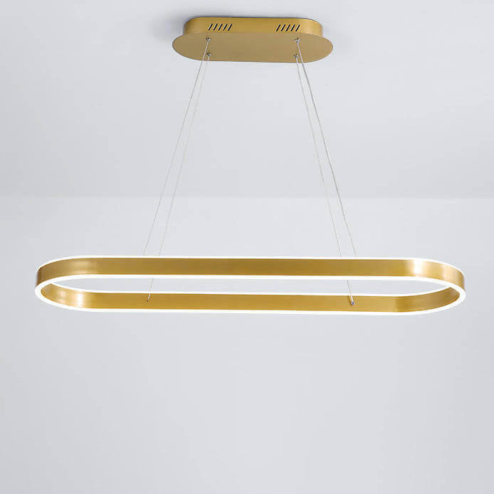 Luxury oval black aluminum chandeliers — 31.5" W x 39.37" L x 11.81" H / Warm White (3000K) / White