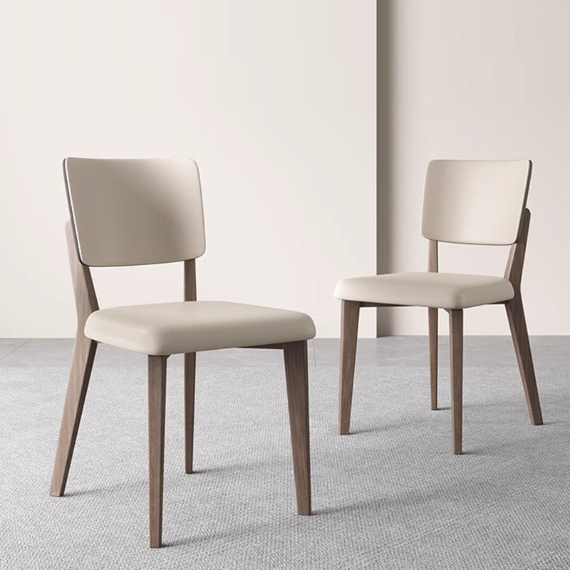 Nordic Leather Solid Wood Dining Chair