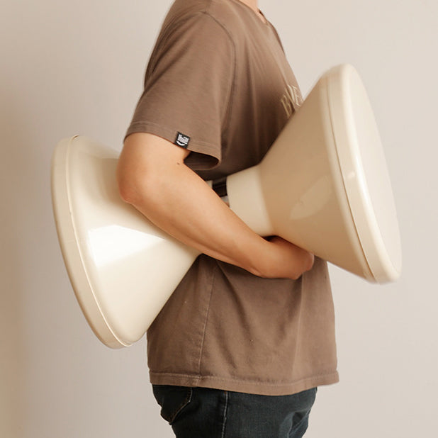 Contemporary Round Plastic Vanity Stool
