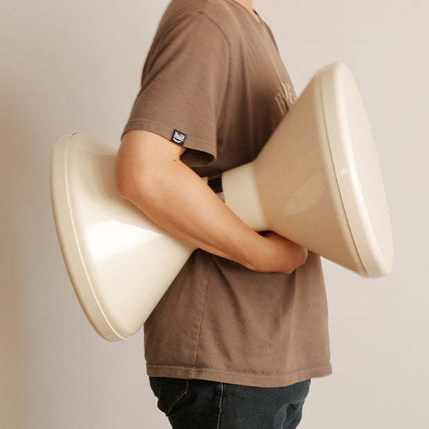 Contemporary Round Plastic Vanity Stool