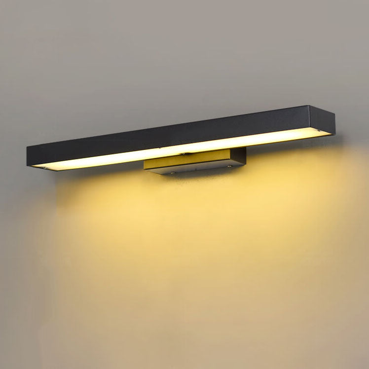 Minimalist Rectangular LED Sensor Outdoor Wall Sconce — Sensor / Warm Light (3000K)