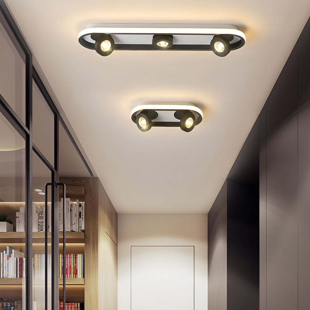 Rounded Rectangular LED Adjustable Modern Spotlight