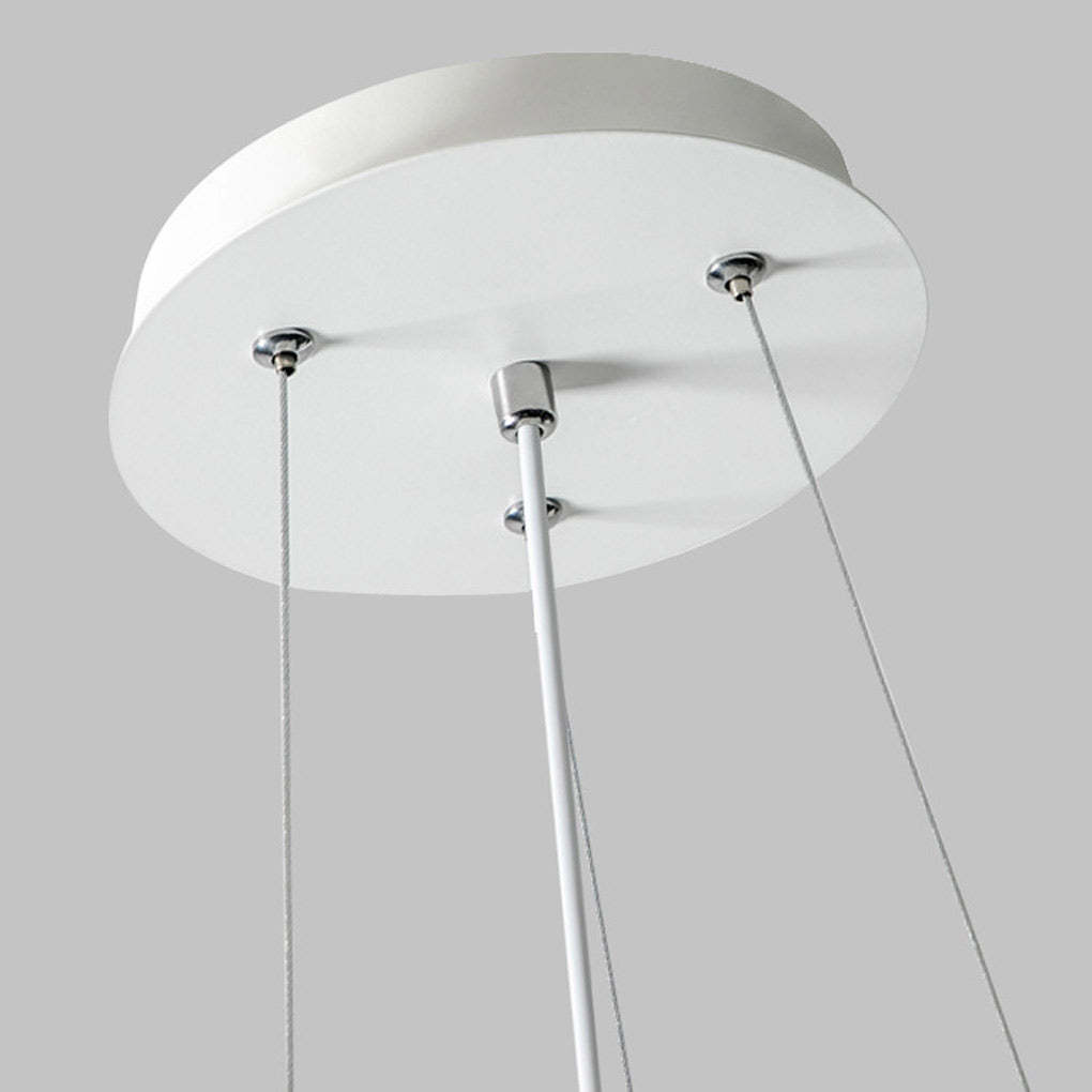 Flower Petal Dimmable LED White Nordic Chandelier