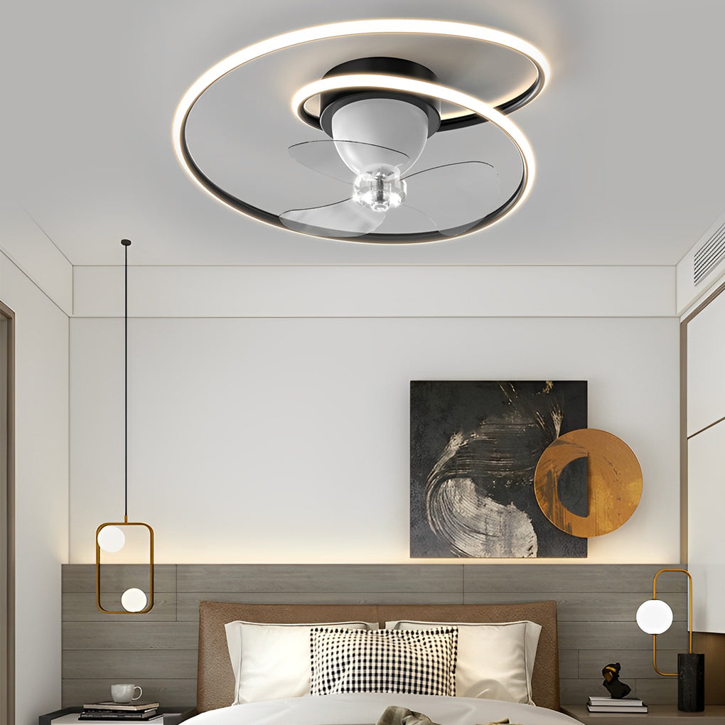 Smart 360 Rotating LED Dimming Timing Ceiling Fan