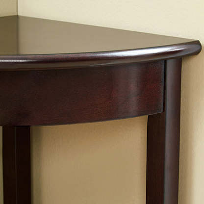Retro Triangle Rubberwood 2-Tier Side Table