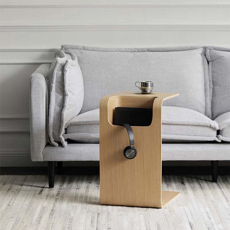 Minimalist Wood Storage End Table
