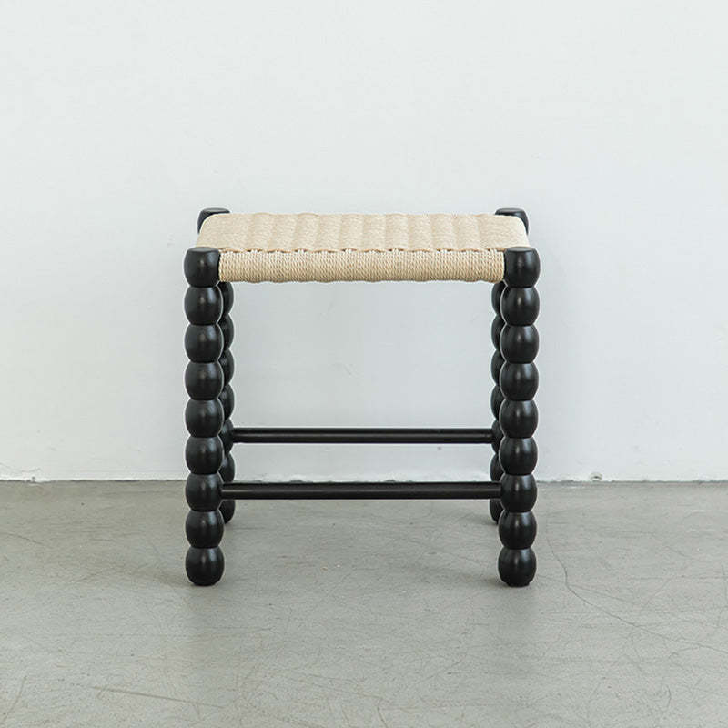 Chinese Woven Gourd Wooden Footstool