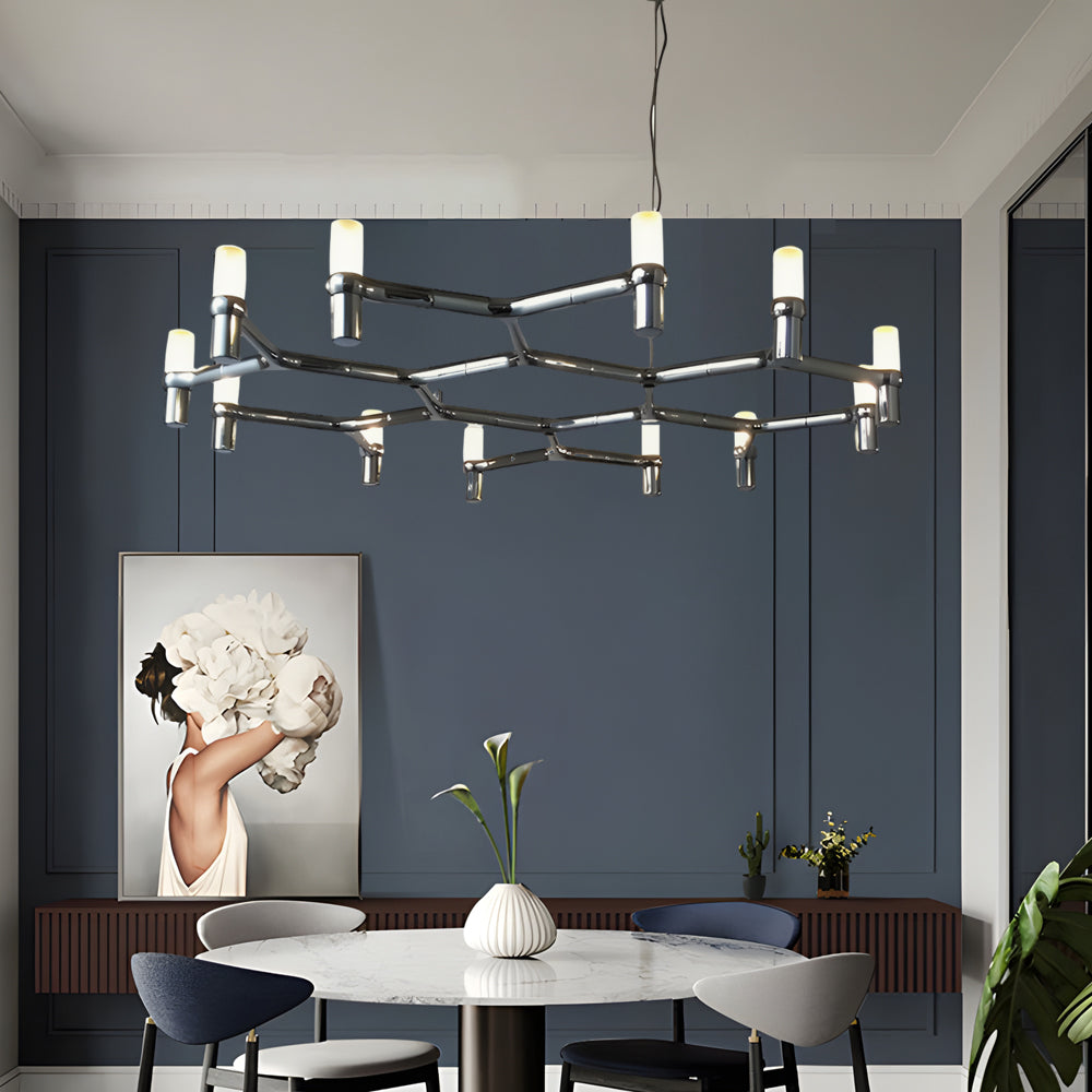 Metal Geometric LED Designer Nordic Chandelier