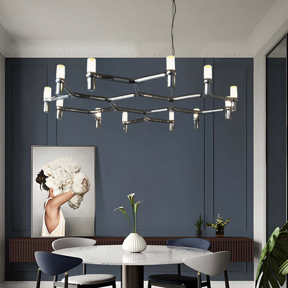 Metal Geometric LED Designer Nordic Chandelier