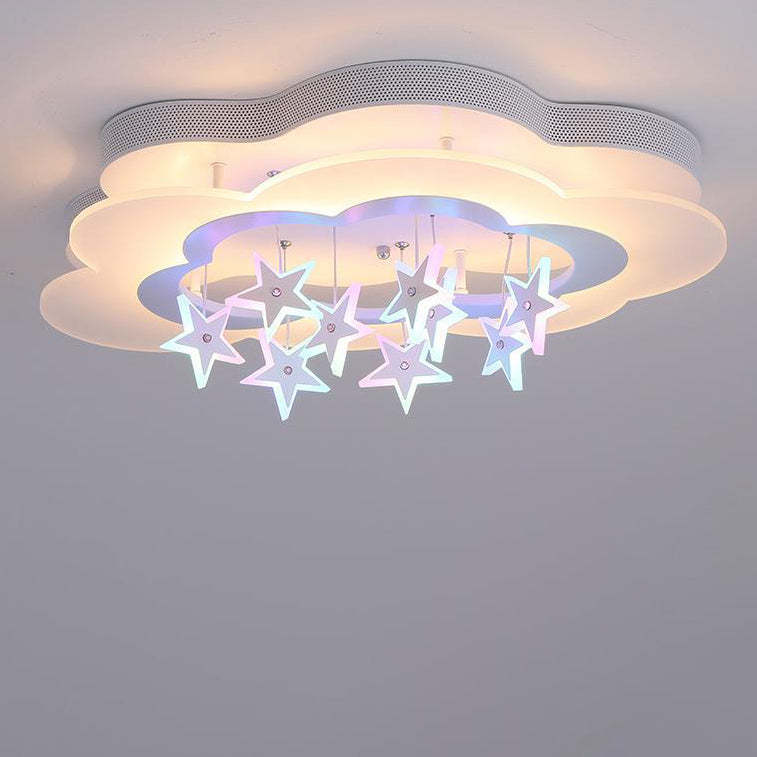 Nordic Star Cloud Acrylic LED Kids Flush Ceiling Light