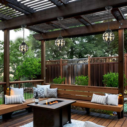 European-style Retro Pendant Aluminum Glass Hanging Ball Outdoor Ceiling Light-Lighom