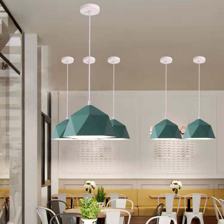 Modern Macaron Iron Lozenge Pendant Light
