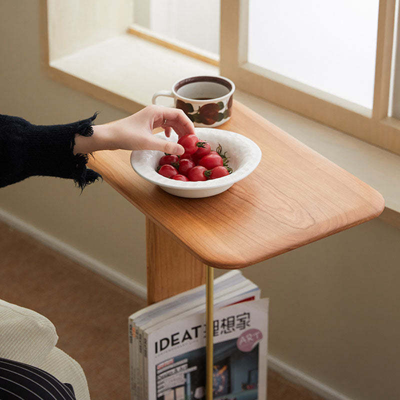 Minimalist Square Wood End Table