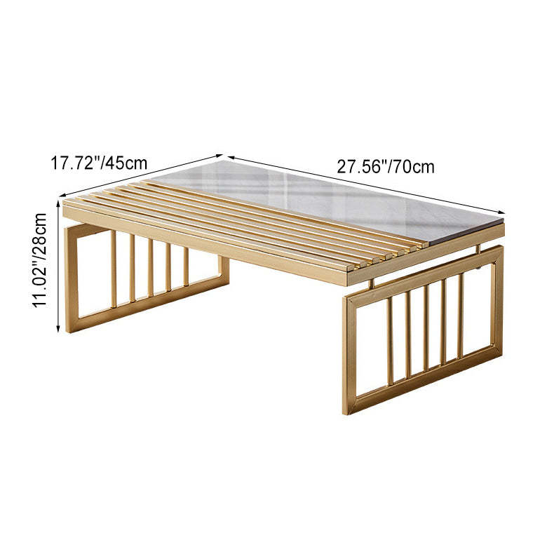 Japanese Sintered Stone Metal Coffee Table